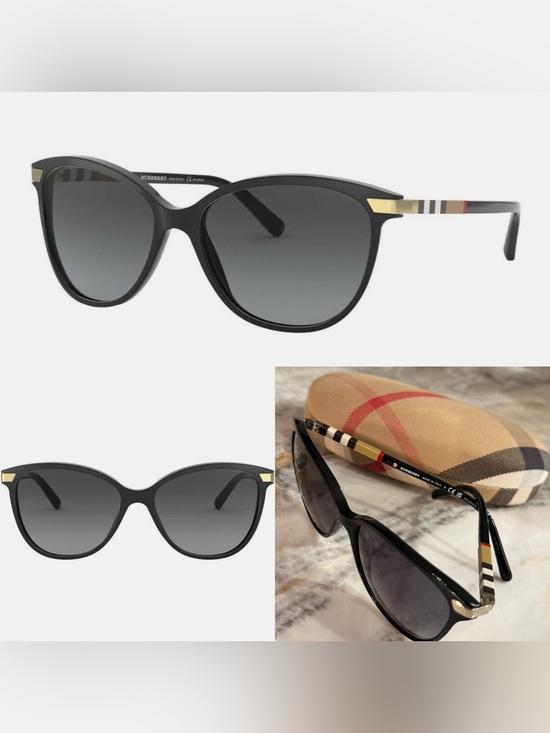 Burberry Accessories - BURBERRY BE 4216 3001T3 Black cat eye Polarized grey gradient sunglasses